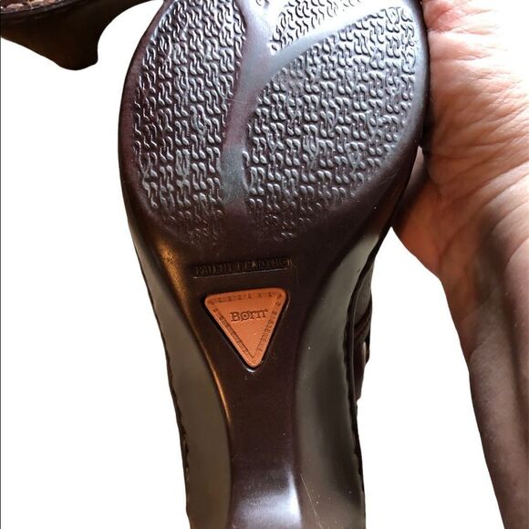 Born Brown Leather Clogs 8 - Picture 10 of 14